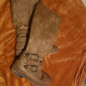 Knee high brown boots